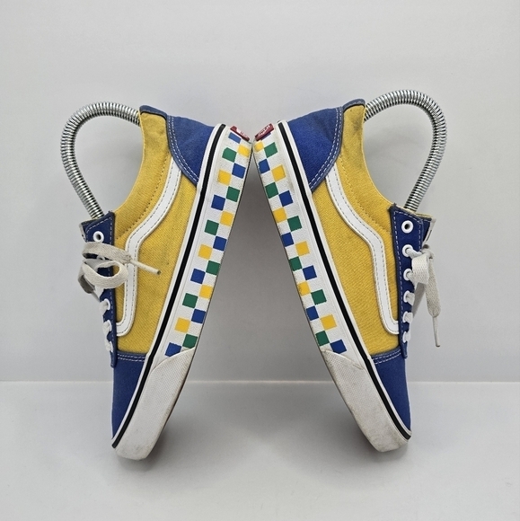 Vans | Old Skool yellow green colorblock canvas low-top sneakers | WMS 5.5 - Picture 8 of 11